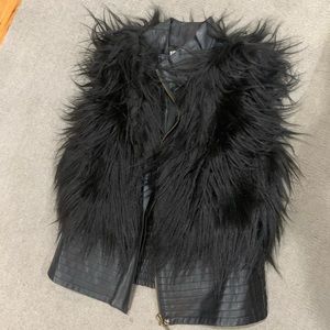 Fur/leather vest